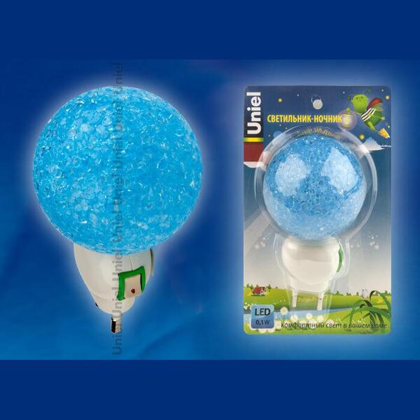 Настенный светодиодный светильник Uniel DTL-309-Шар/Blue/1LED/0,1W 10328
